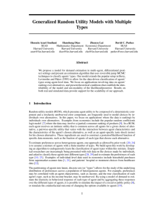 Generalized Random Utility Models with Multiple Types