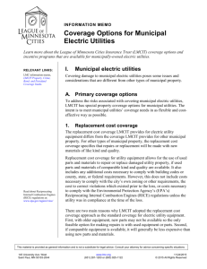 Coverage Options for Municipal Electric Utilities