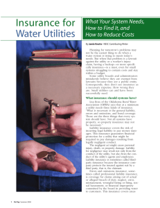 Insurance for Water Utilities - National Environmental Services Center