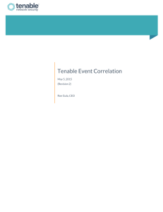 Tenable Event Correlation - Tenable Network Security