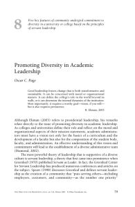 Promoting Diversity in Academic Leadership