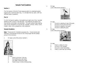 Sample Test Questions - Admissions & Records