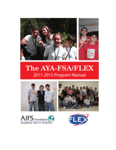 flex manual - Academic Year in America