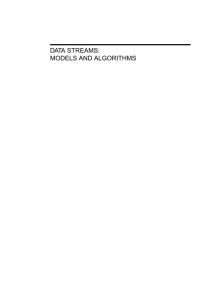 data streams: models and algorithms