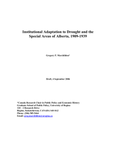 Institutional Adaptation to Drought and the Special Areas of Alberta