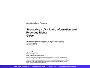 Structuring a JV – Audit, Information, and Reporting Rights Guide