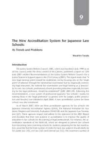 The New Accreditation System for Japanese Law Schools: