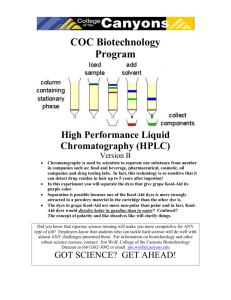 HPLC vB - College of the Canyons