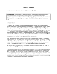 Chromatography - University of Idaho