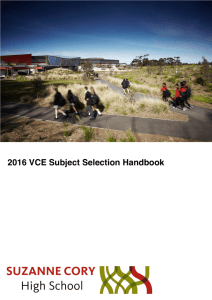 2016 VCE Subject Selection Handbook