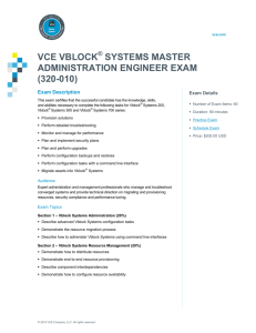 VCE Vblock Systems Master Administration Engineer Exam (320-010)
