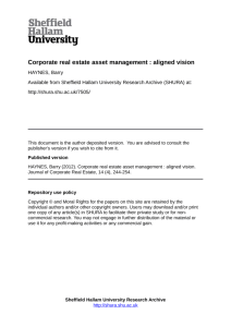 Corporate Real Estate Asset Management: Aligned Vision