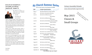May 2015 Classes & Small Groups List