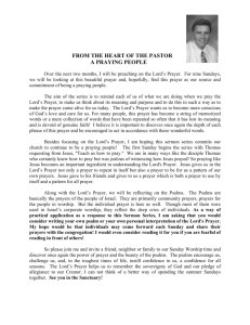 from the heart of the pastor a praying people