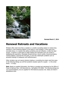 Renewal Retreats and Vacations