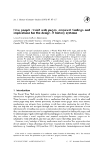 How people revisit web pages: empirical findings and
