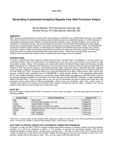 Generating Customized Analytical Reports from SAS
