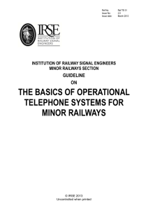 the basics of operational telephone systems for minor railways