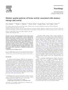 Distinct spatial patterns of brain activity associated with memory