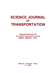 SCIENCE JOURNAL OF TRANSPORTATION Especial Issue No. 04