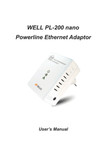 WELL PL-200 nano Powerline Ethernet Adaptor