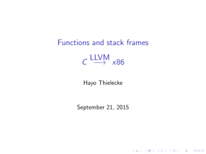 Functions and stack frames [1em] C