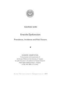 3.4 Risk factors of erectile dysfunction