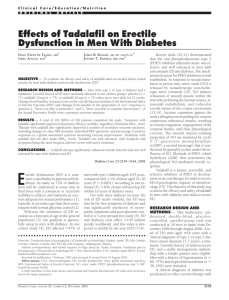 Effects of Tadalafil on Erectile Dysfunction in Men