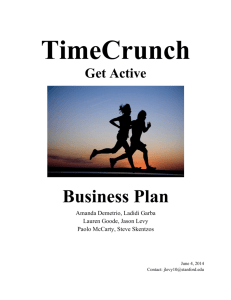 TimeCrunch - Business Plan - Digital Media Entrepreneurship