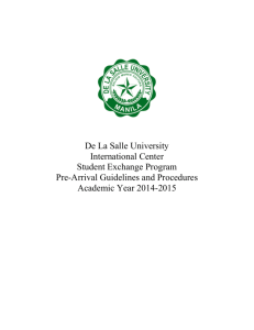 DLSU Procedures and Guidelines 2014-2015