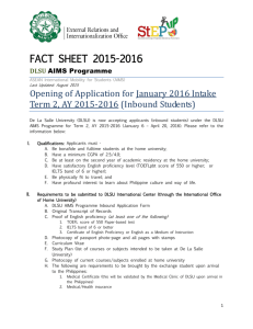 Fact Sheet 2015 Term2_DLSU AIMS