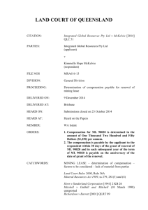 Integrated Global Resources Pty Ltd v McKelvie [2014] QLC 51