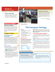 The European Heritage - HASTworldhistory9thgrade