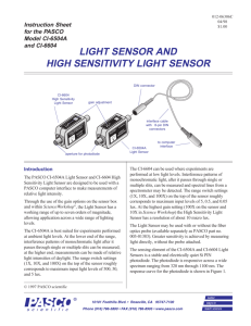 LIGHT SENSOR AND HIGH SENSITIVITY LIGHT SENSOR