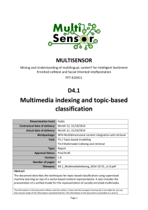 Multimedia indexing and topic-based classification