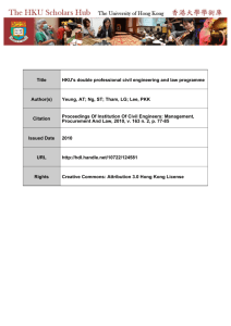 Title HKU's double professional civil engineering and law