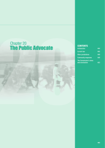 The Public Advocate - Victorian Law Reform Commission