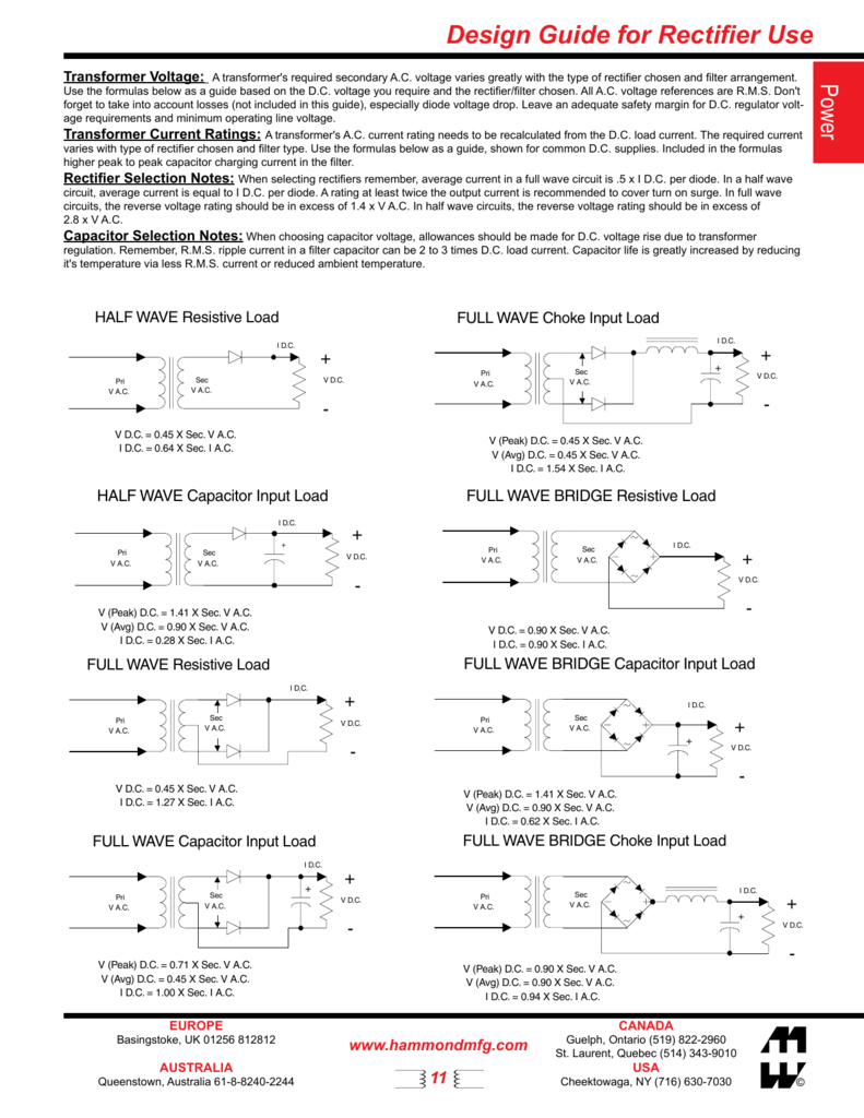 Design Guide For Rectifier Use