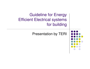 Guideline for Energy Efficient Electrical systems for building
