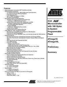 ATmega16/ATmega16L Summary