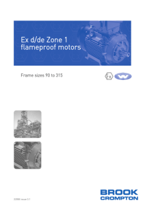 Ex d/de Zone 1 flameproof motors