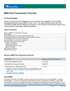 MBS Pool Transactions Overview