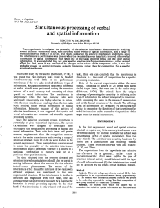 Simultaneous processing of verbal and spatial information