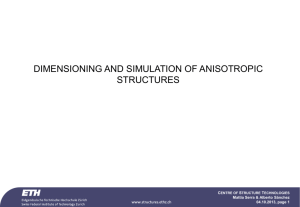 dimensioning and simulation of anisotropic structures