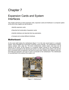 Expansion cards & System Interfaces