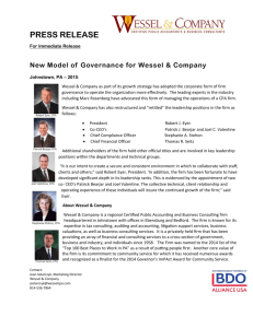 New Model of Governance for Wessel & Company