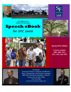 Speech eBook - Santa Fe College