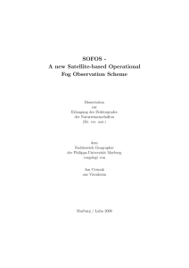 SOFOS - A new Satellite-based Operational Fog Observation Scheme