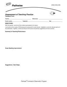 Assessment of Teaching Practice