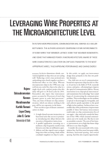 leveraging wire properties at the microarchitecture level